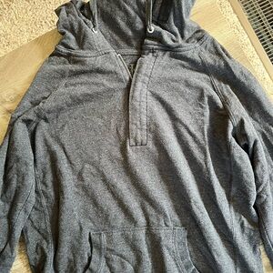 Calvin Klein Charcoal quarter Zip-Up Hoodie